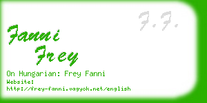 fanni frey business card